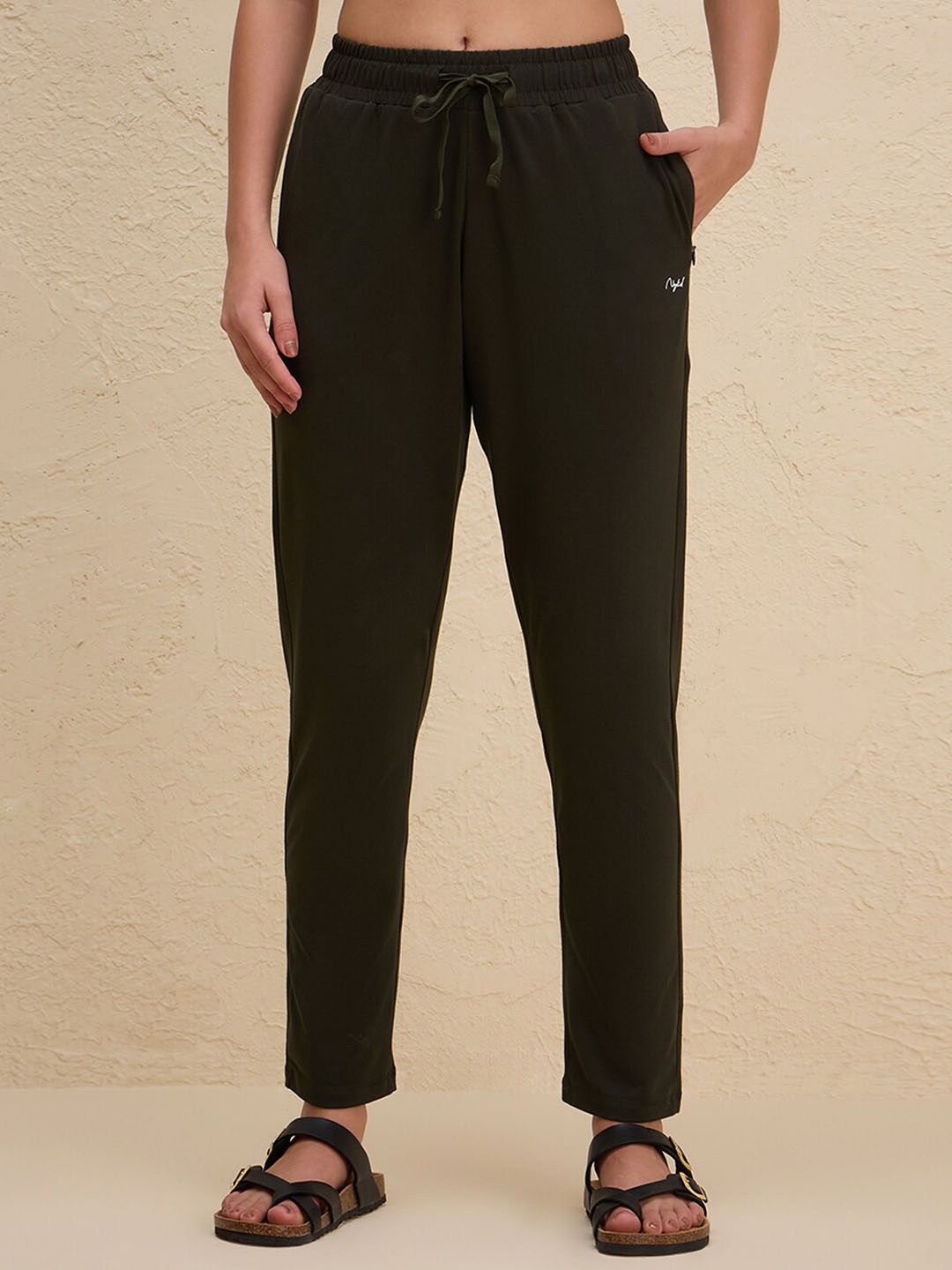 

Nykd By Nykaa Cotton Women All Day Comfort Track Pant, Olive