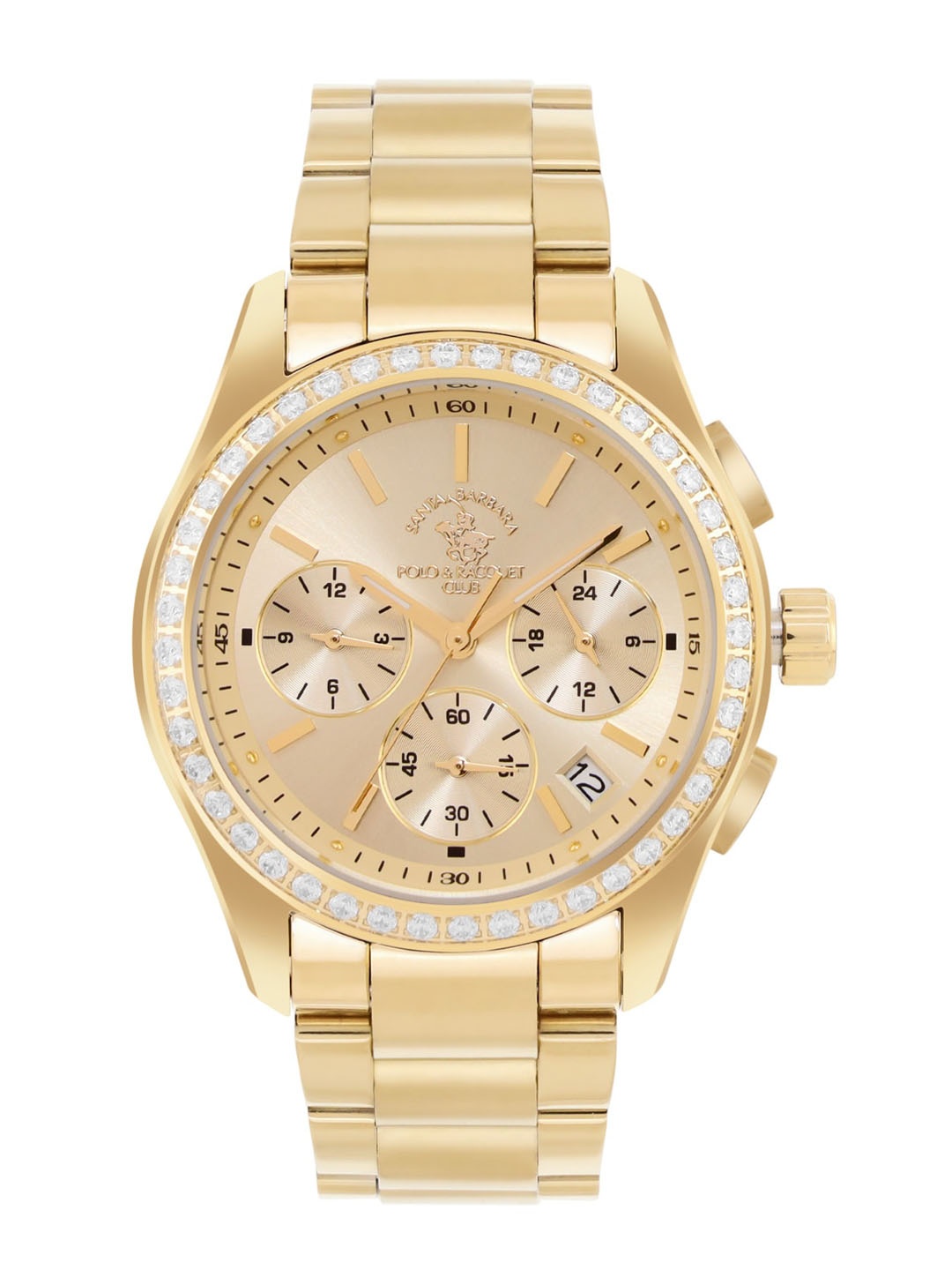 

SANTA BARBARA POLO & RACQUET CLUB Women Embellished Dial & Analogue Watch SB.1.10555-2, Gold