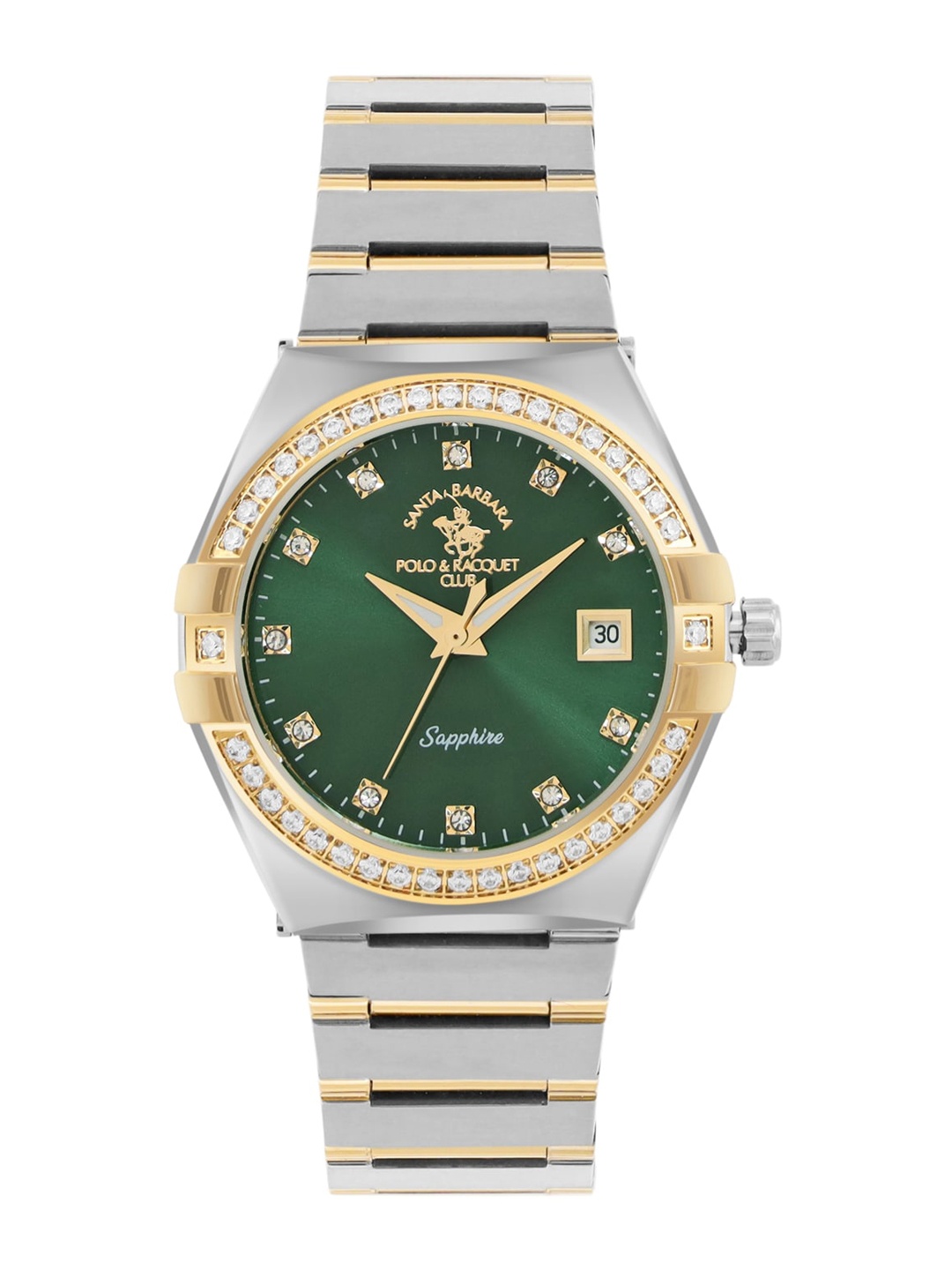 

SANTA BARBARA POLO & RACQUET CLUB Women Embellished Dial Round Analogue Watch SB.1.10540-4, Silver