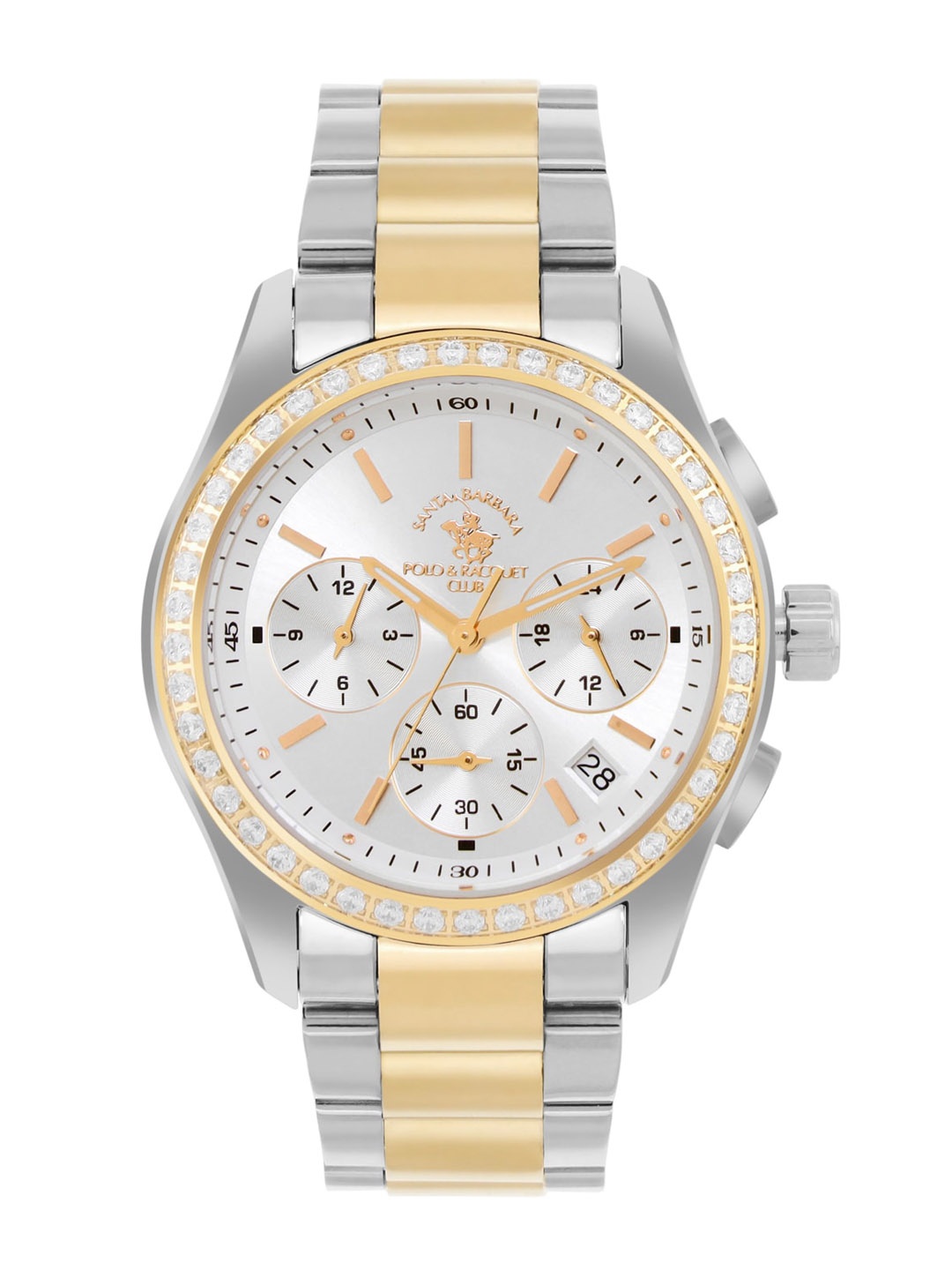 

SANTA BARBARA POLO & RACQUET CLUB Women Bracelet Style Straps Analogue Watch SB.1.10555-3, Gold