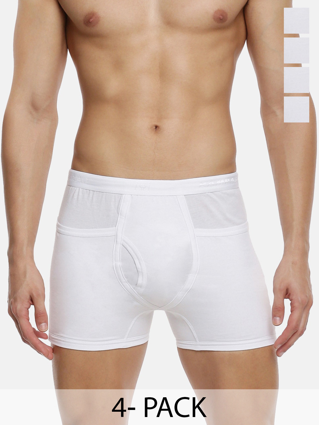

Ramraj Pack of 4 Breathability Trunks TARGETPCTWHT4P, White