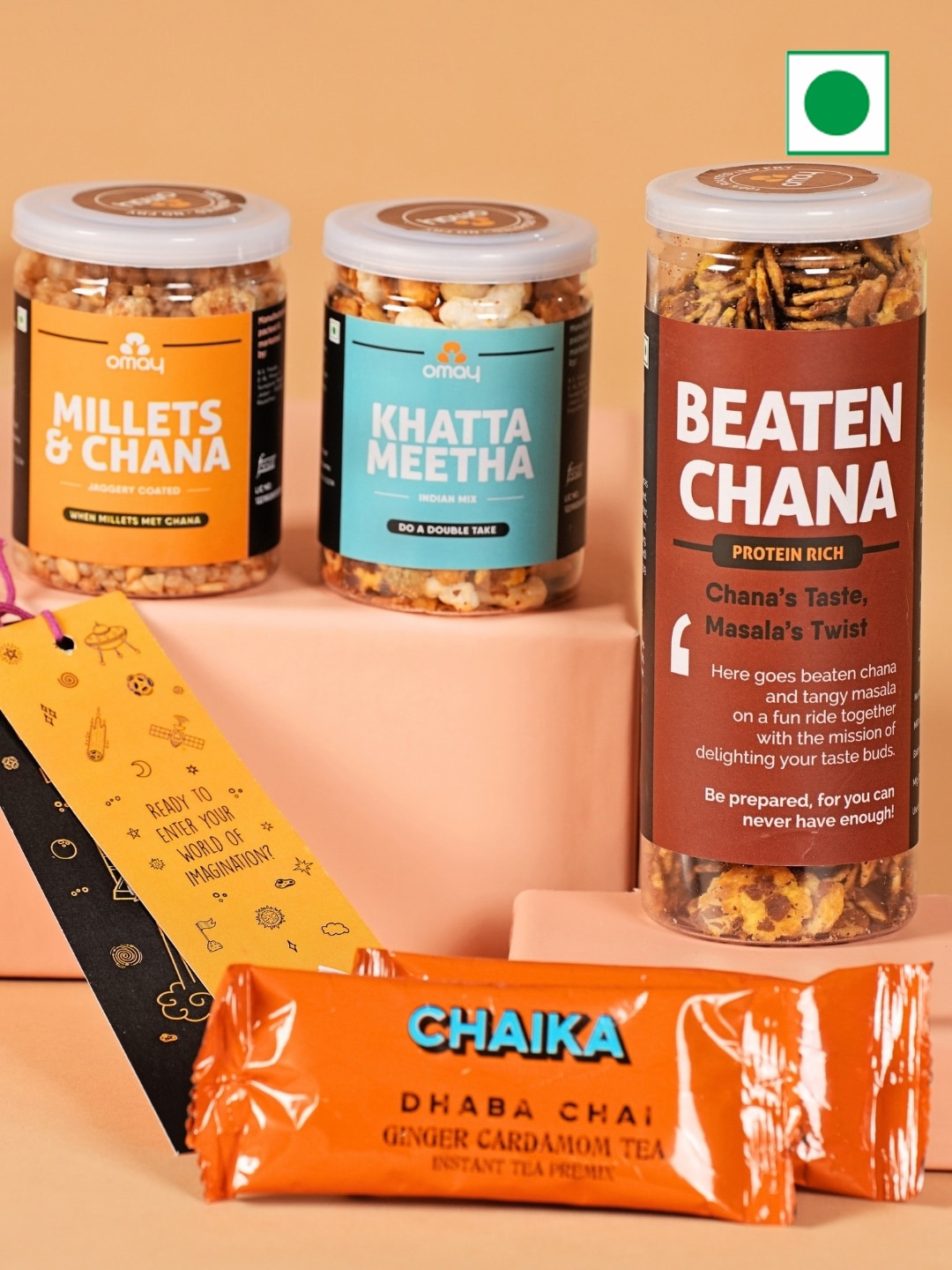 

Omay Foods Set Of 7 Desi Treats Mother's Day Gift Box, Black