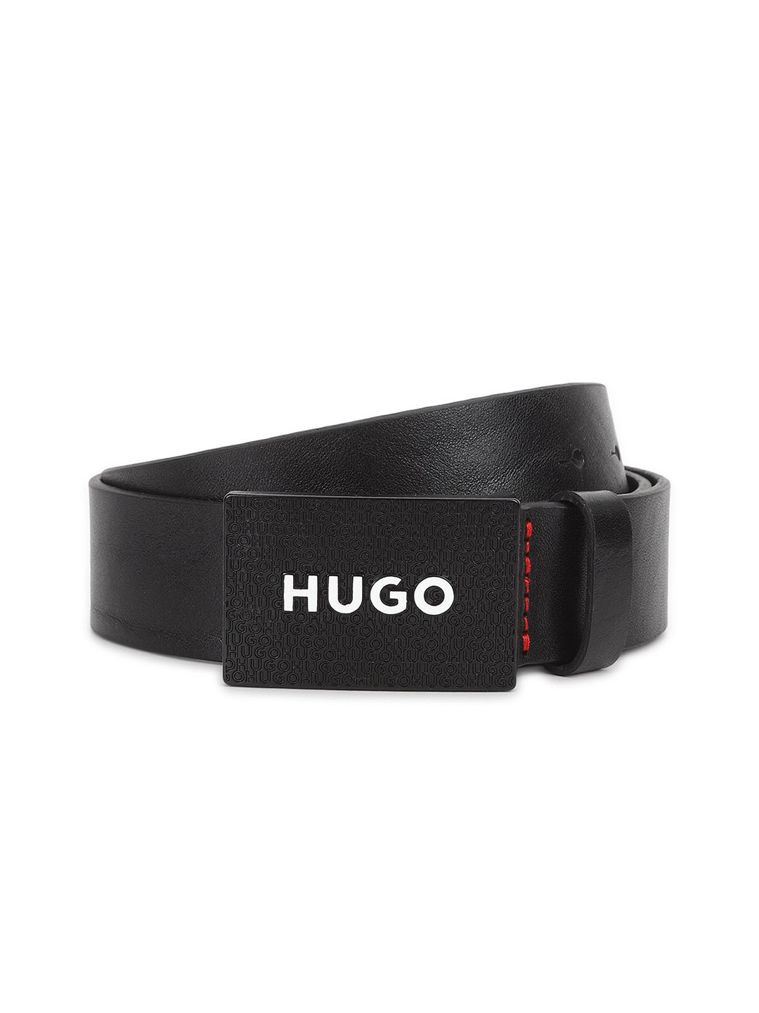 

HUGO Men Printed Leather Belt, Black
