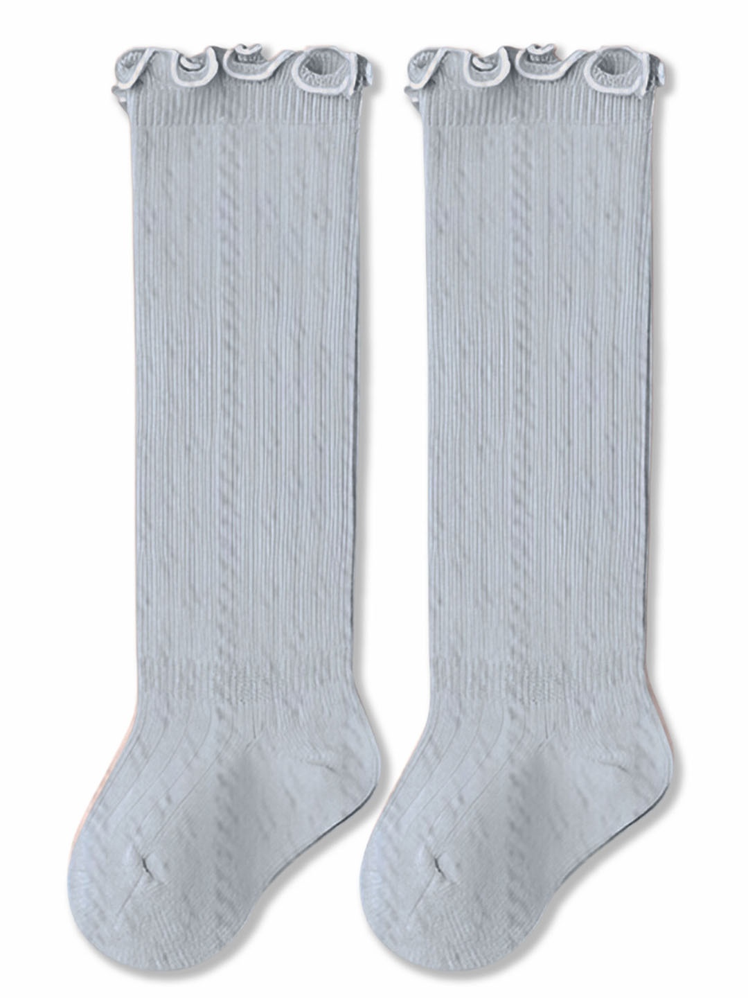 

BAESD Kids Patterned Cotton Calf Length High Socks, Grey
