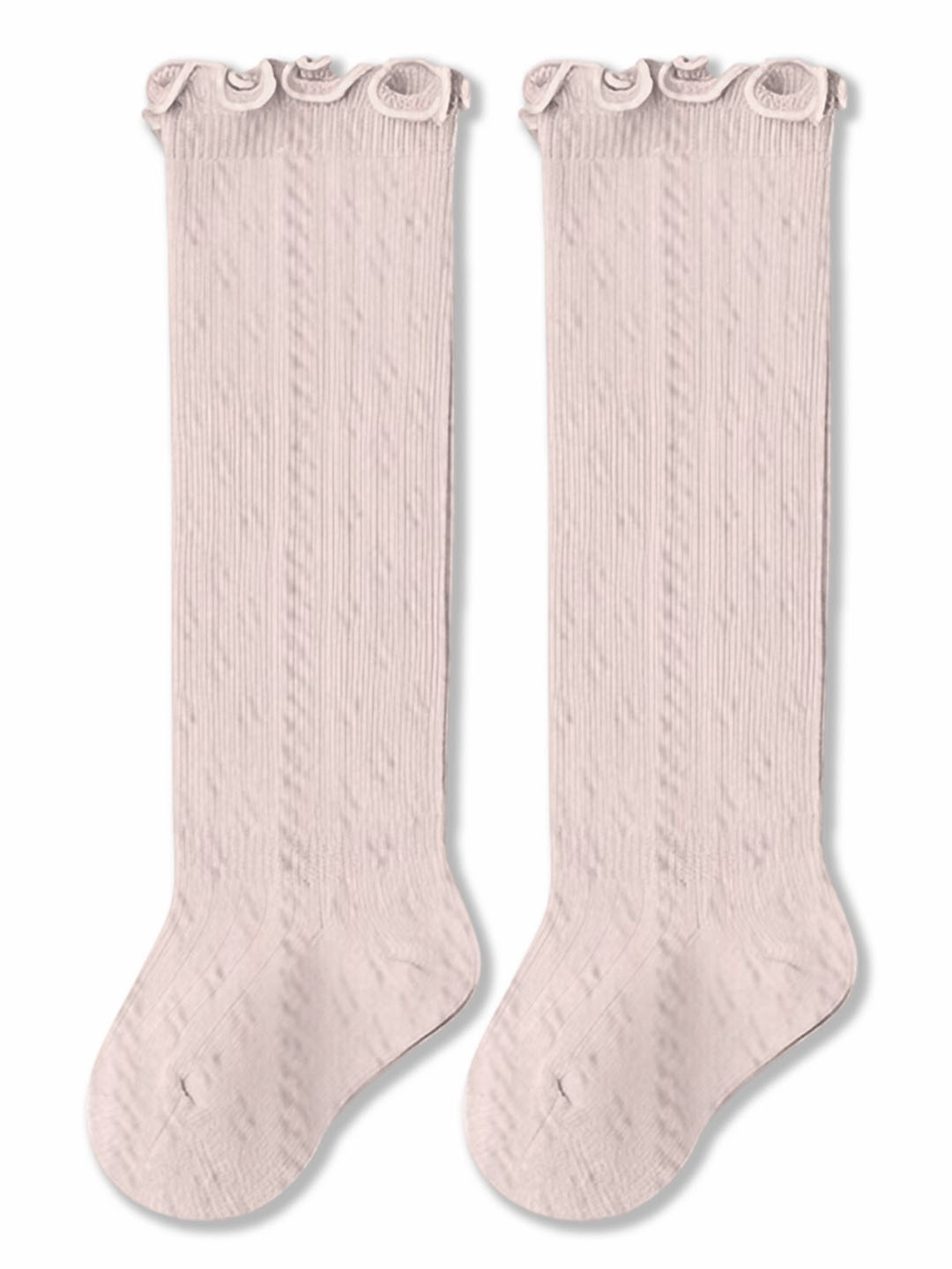 

BAESD Kids Patterned Cotton Calf Length High Socks, Pink