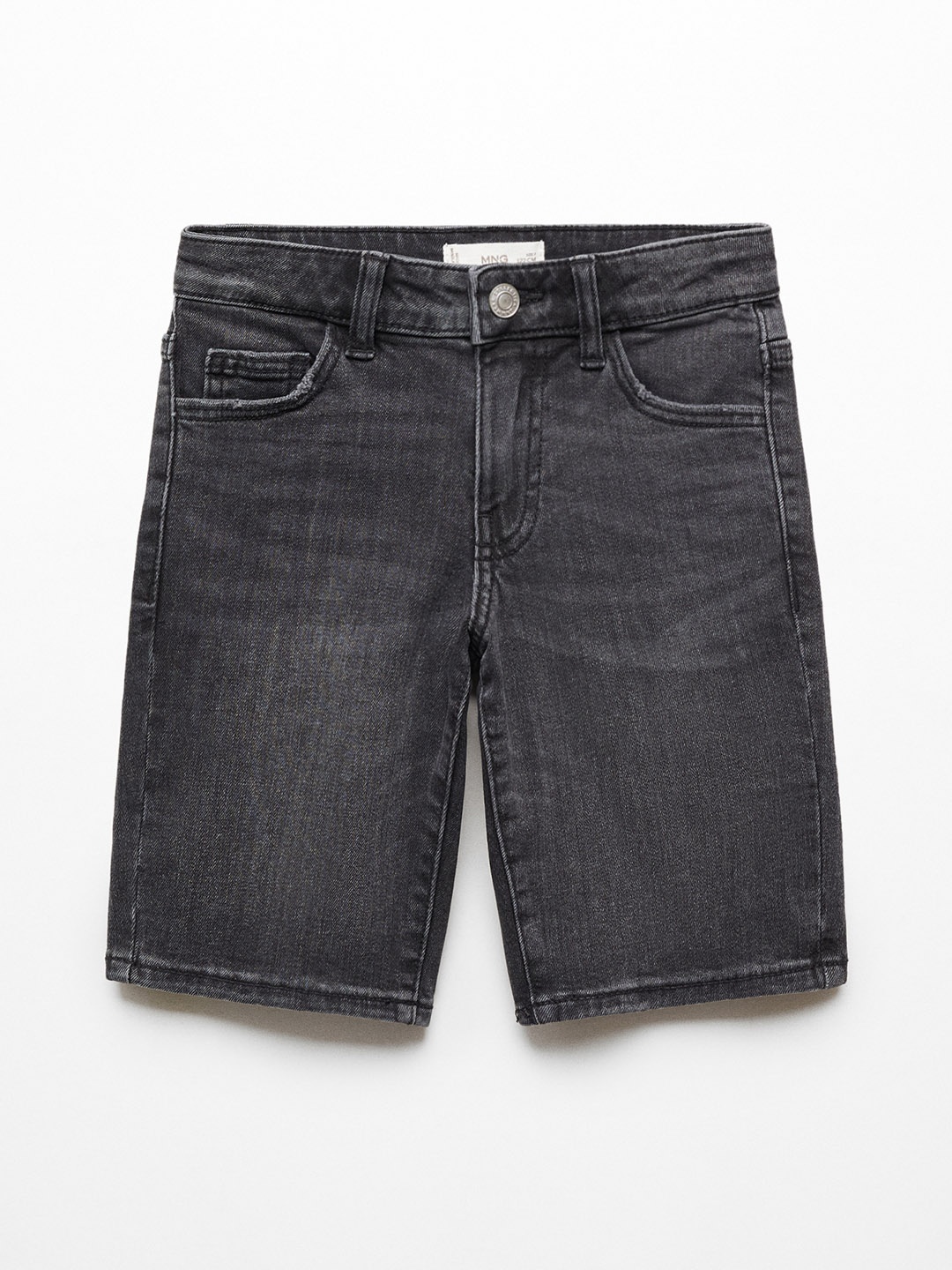 

Mango Kids Boys Washed Denim Shorts, Charcoal