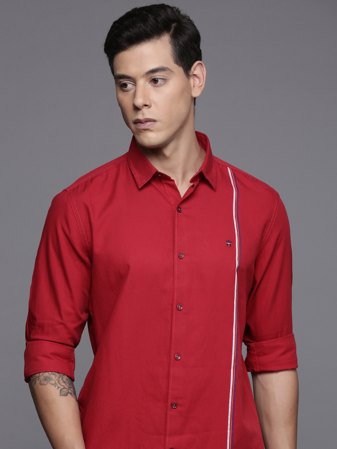 

Louis Philippe Sport Super Slim Fit Pure Cotton Casual Shirt, Red