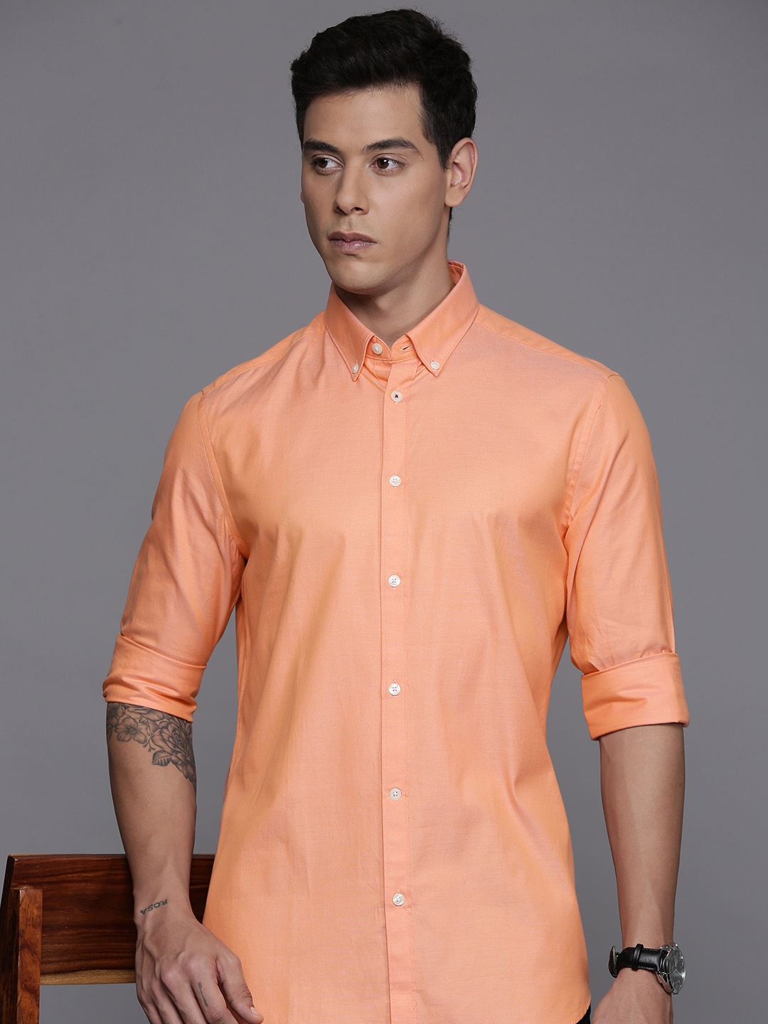 

Louis Philippe Sport Classic Fit Pure Cotton Shirt, Orange