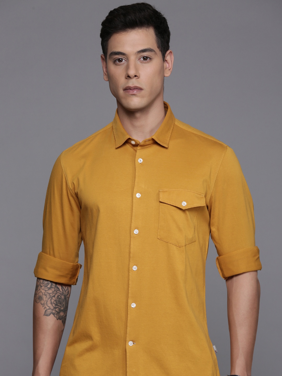 

Louis Philippe Sport Super Slim Fit Pure Cotton Shirt, Mustard