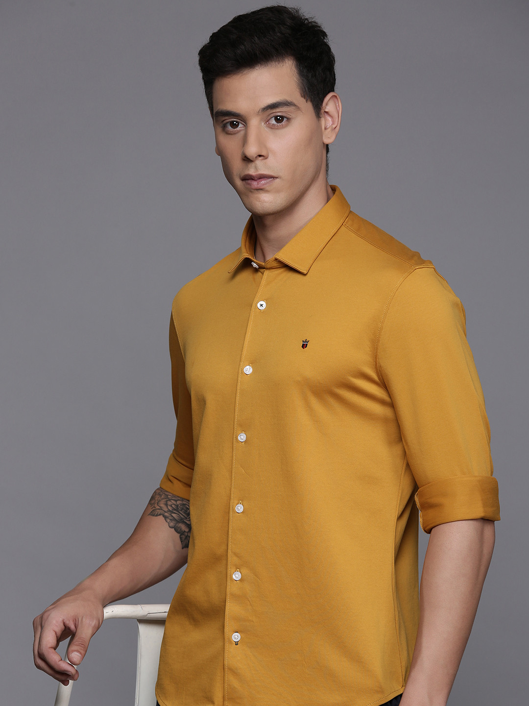 

Louis Philippe Sport Slim Fit Pure Cotton Shirt, Mustard