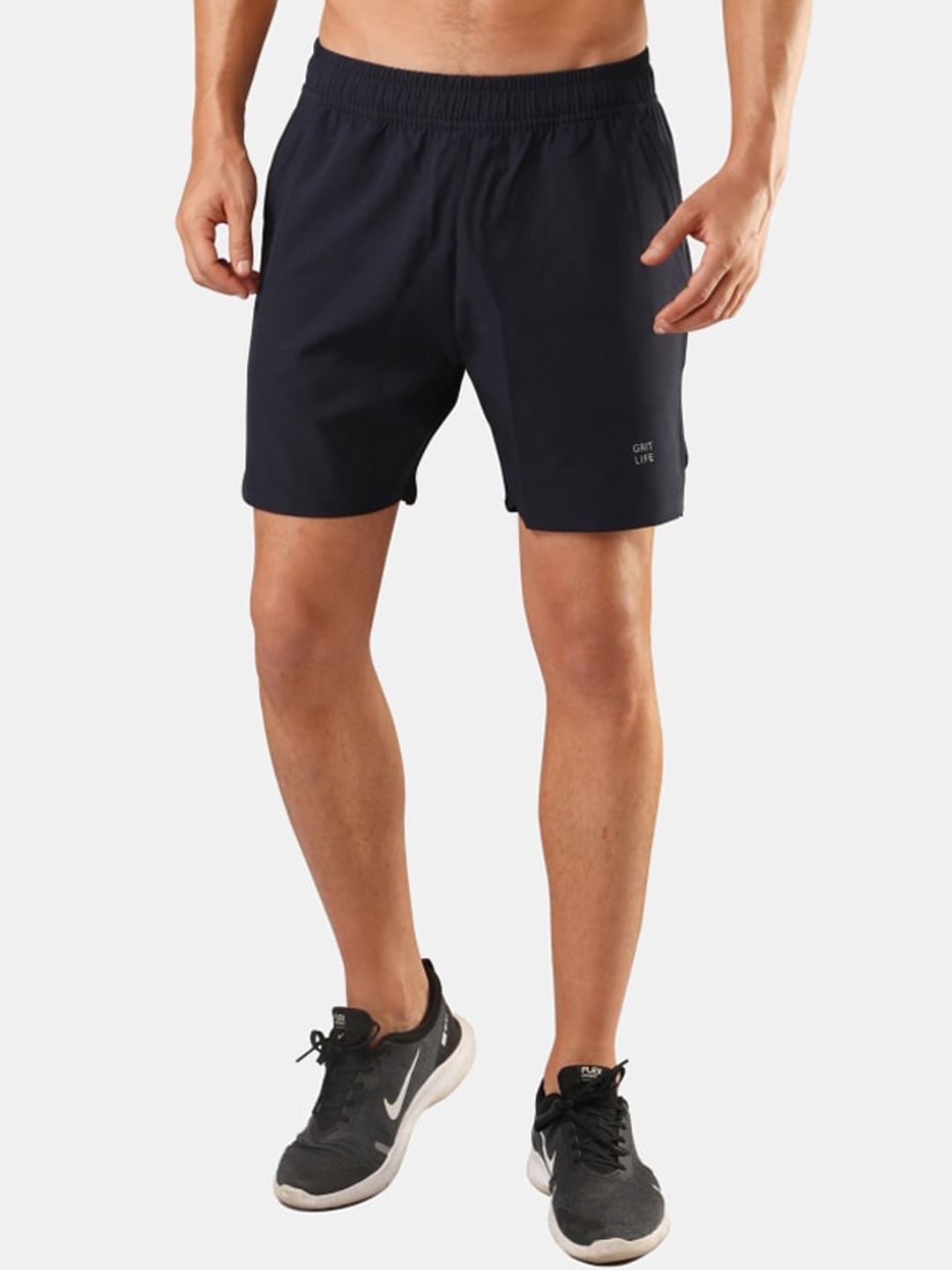 

Lovable Sport Men Mid-Rise Dri-FIT Running Sports Shorts, Navy blue