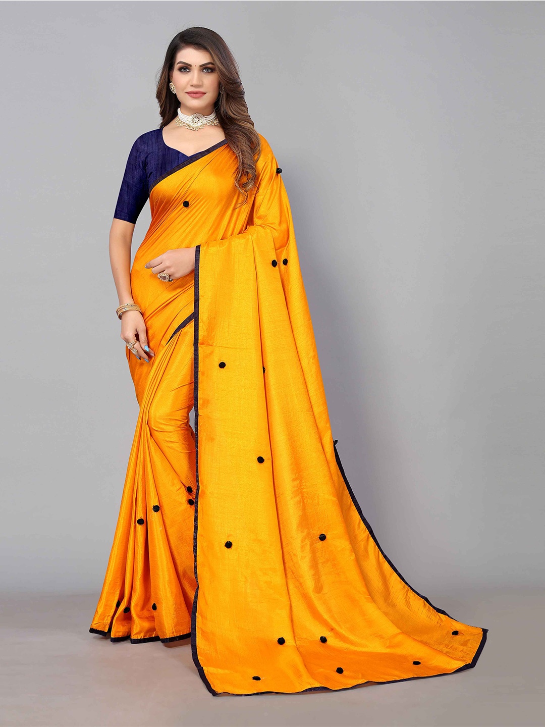 

Sunasi Embellished Saree with Blouse Piece, Yellow