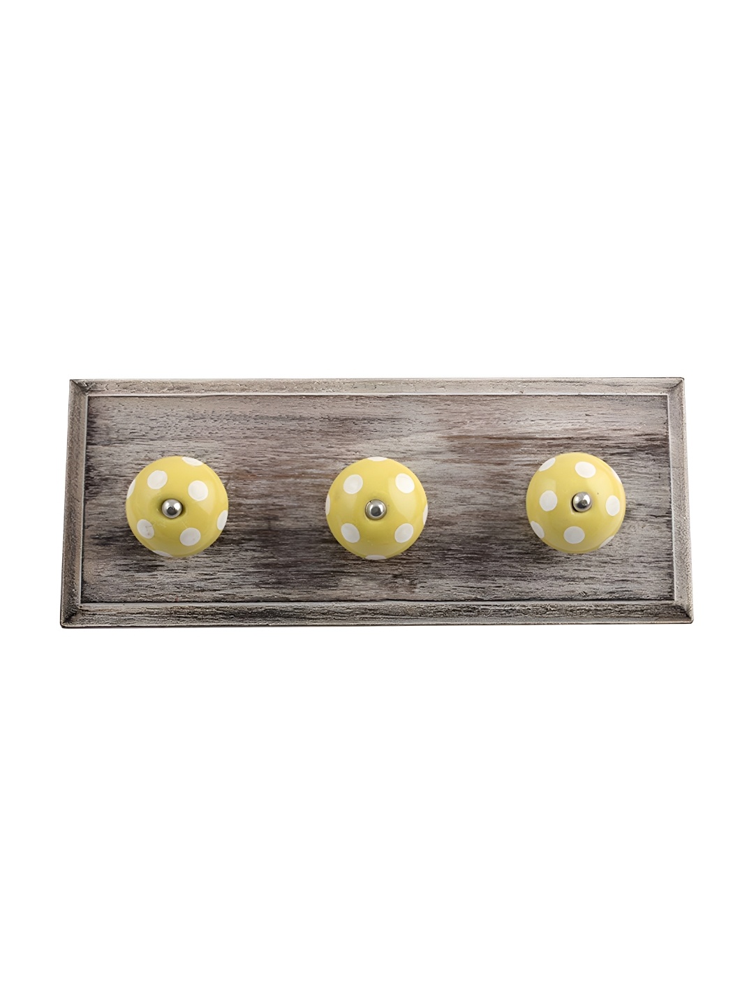 

Indianshelf Yellow Dot Printed Wall Hooks