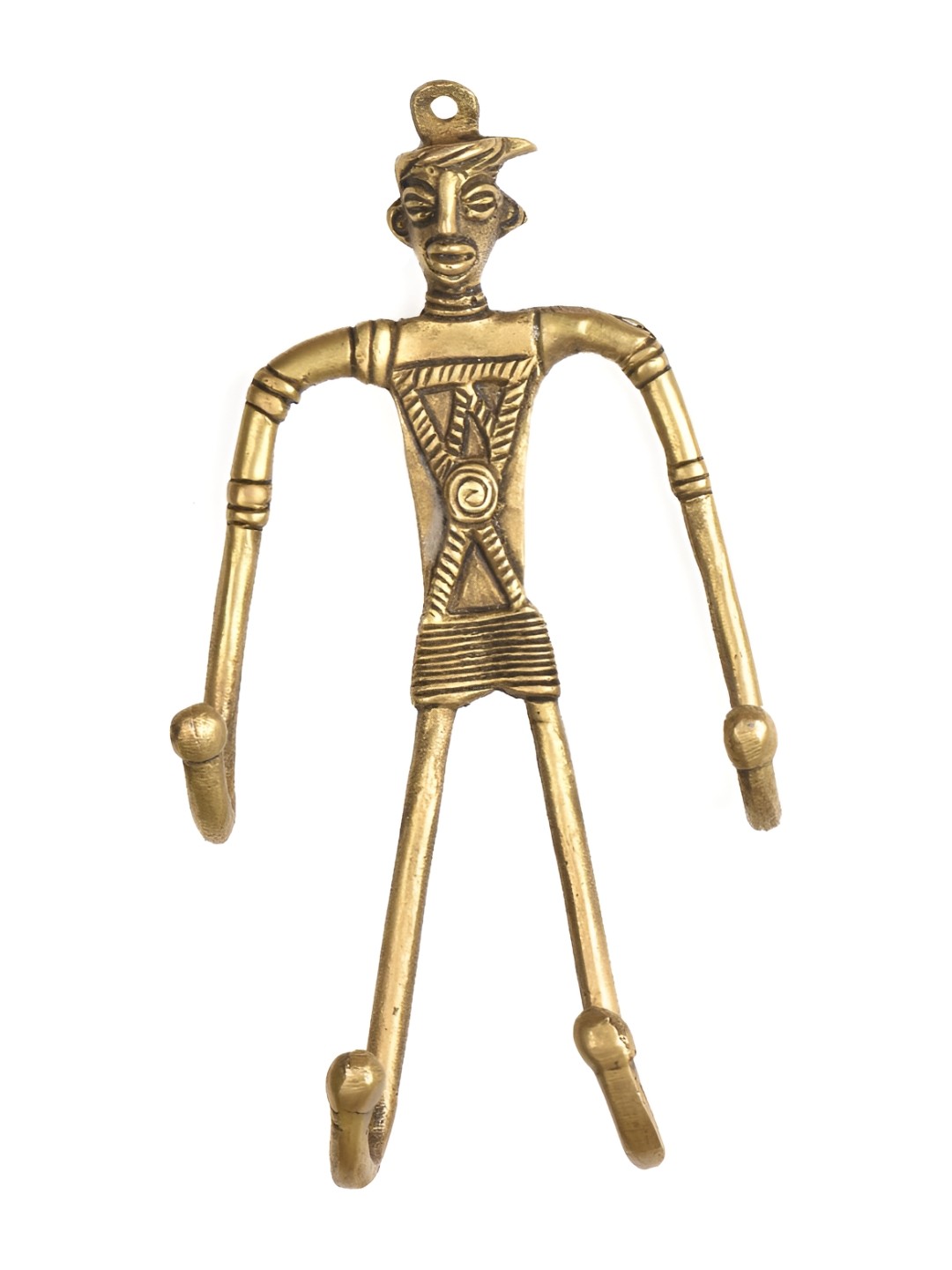 

Indianshelf Beige Tribal Shape Brass Wall Hook