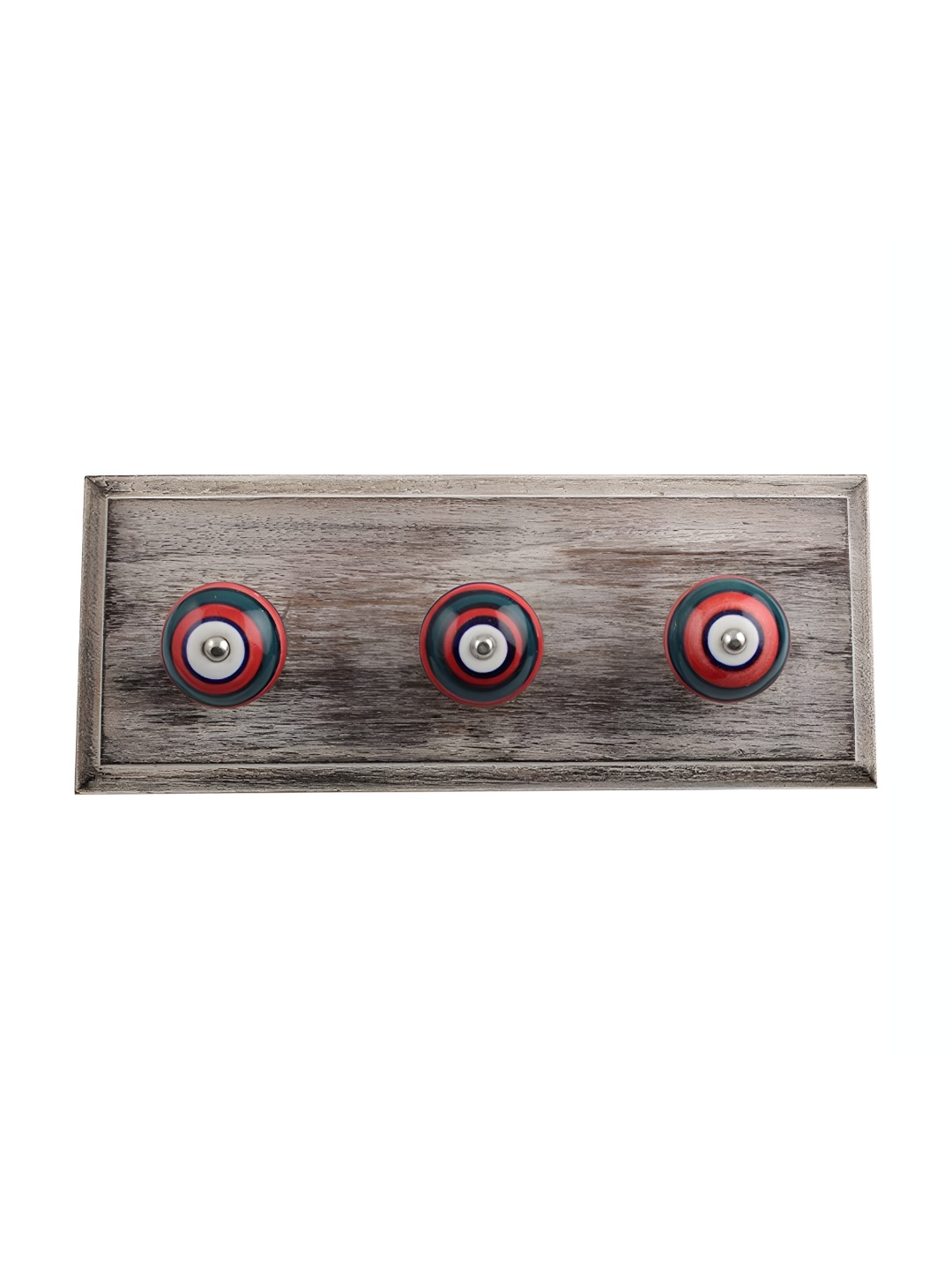 

Indianshelf Red & Brown Striped Wall Key Holder