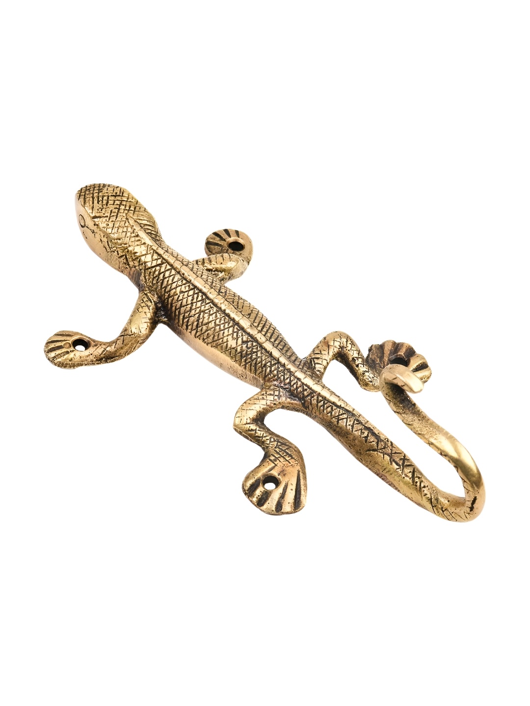 

Indianshelf Beige Lizard Shape Brass Wall Hook