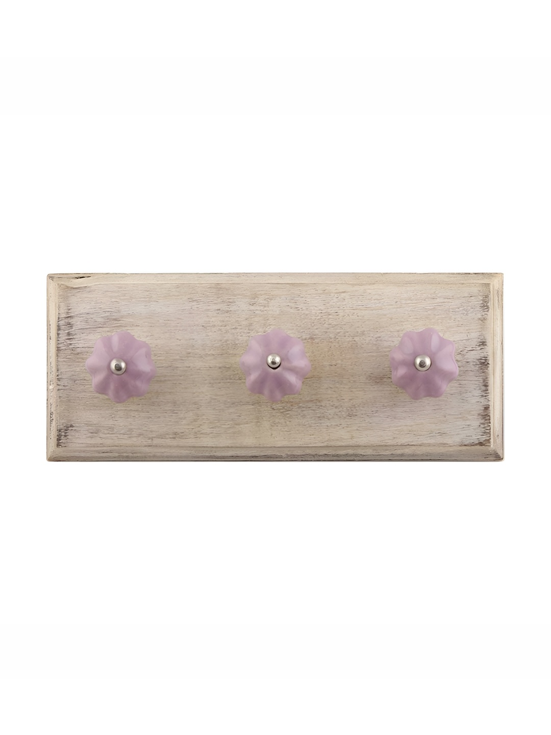 

Indianshelf Brown & Lavender-Colored Melon Wooden Wall Hook Key Holder