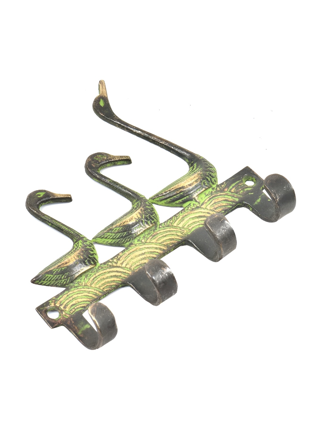 

Indianshelf Black & Green Duck Shaped Wooden Wall Hook Key Holder