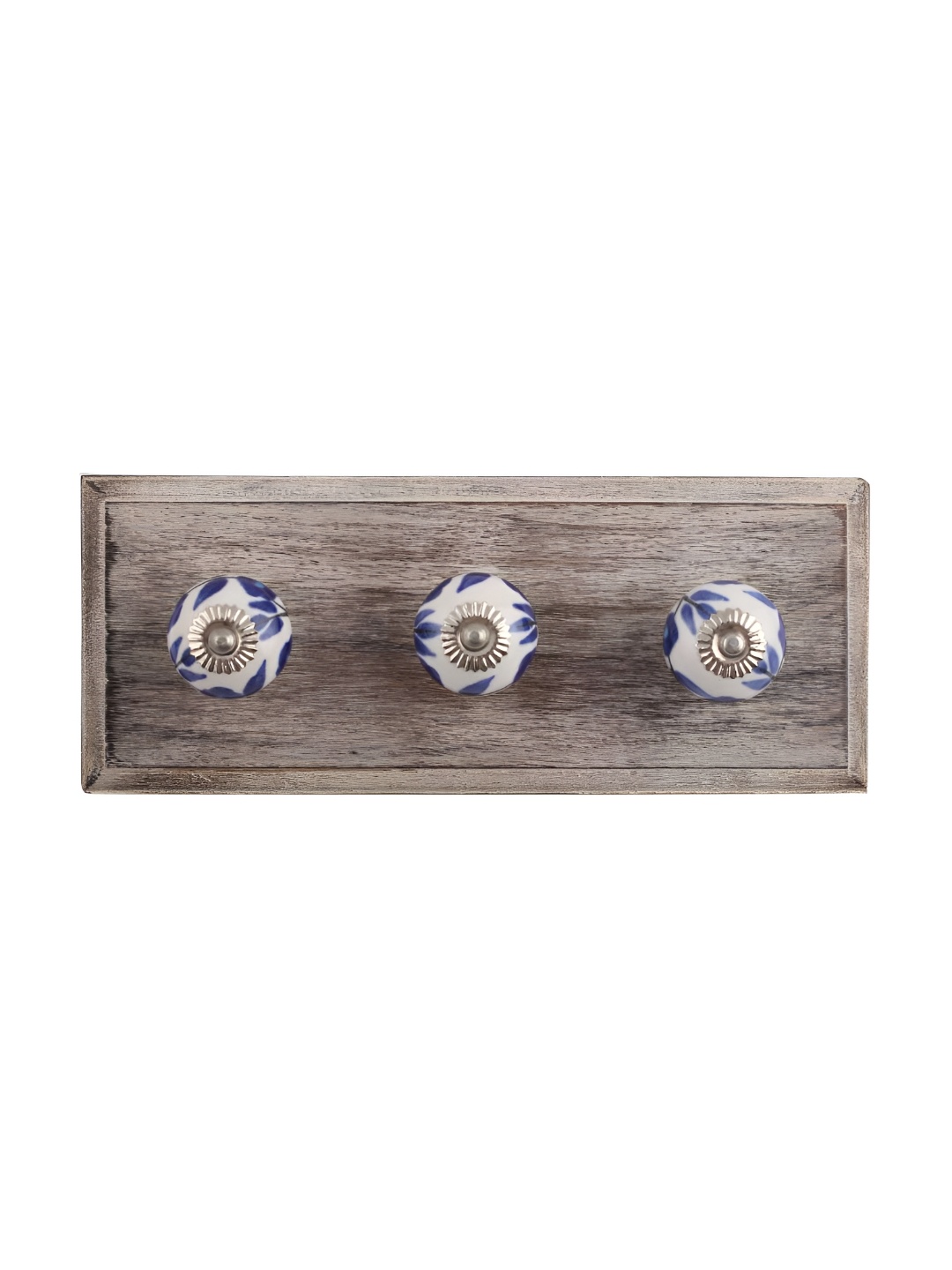 

Indianshelf Brown & White Geranium Wooden Wall Hook Key Holder