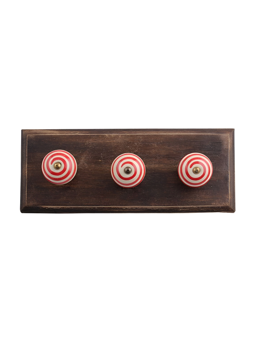 

Indianshelf Cream-Coloured Wooden Strip Wall Hooks Key Holder