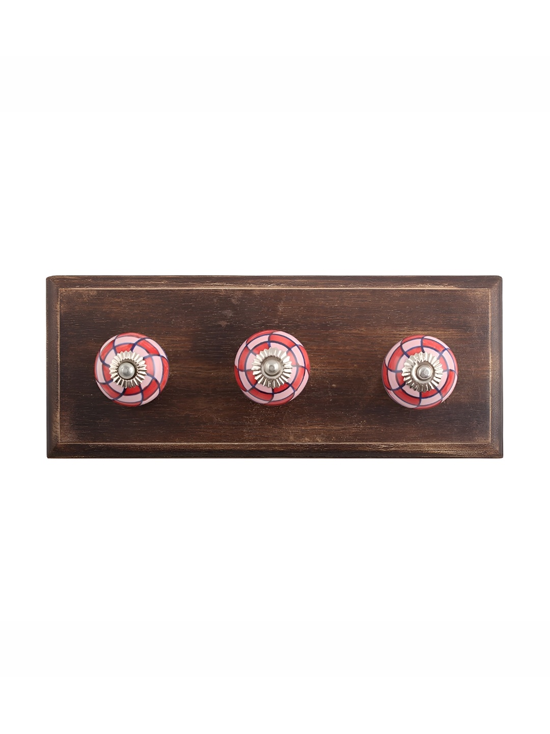 

Indianshelf Pink Check Wall Hooks Key Holder