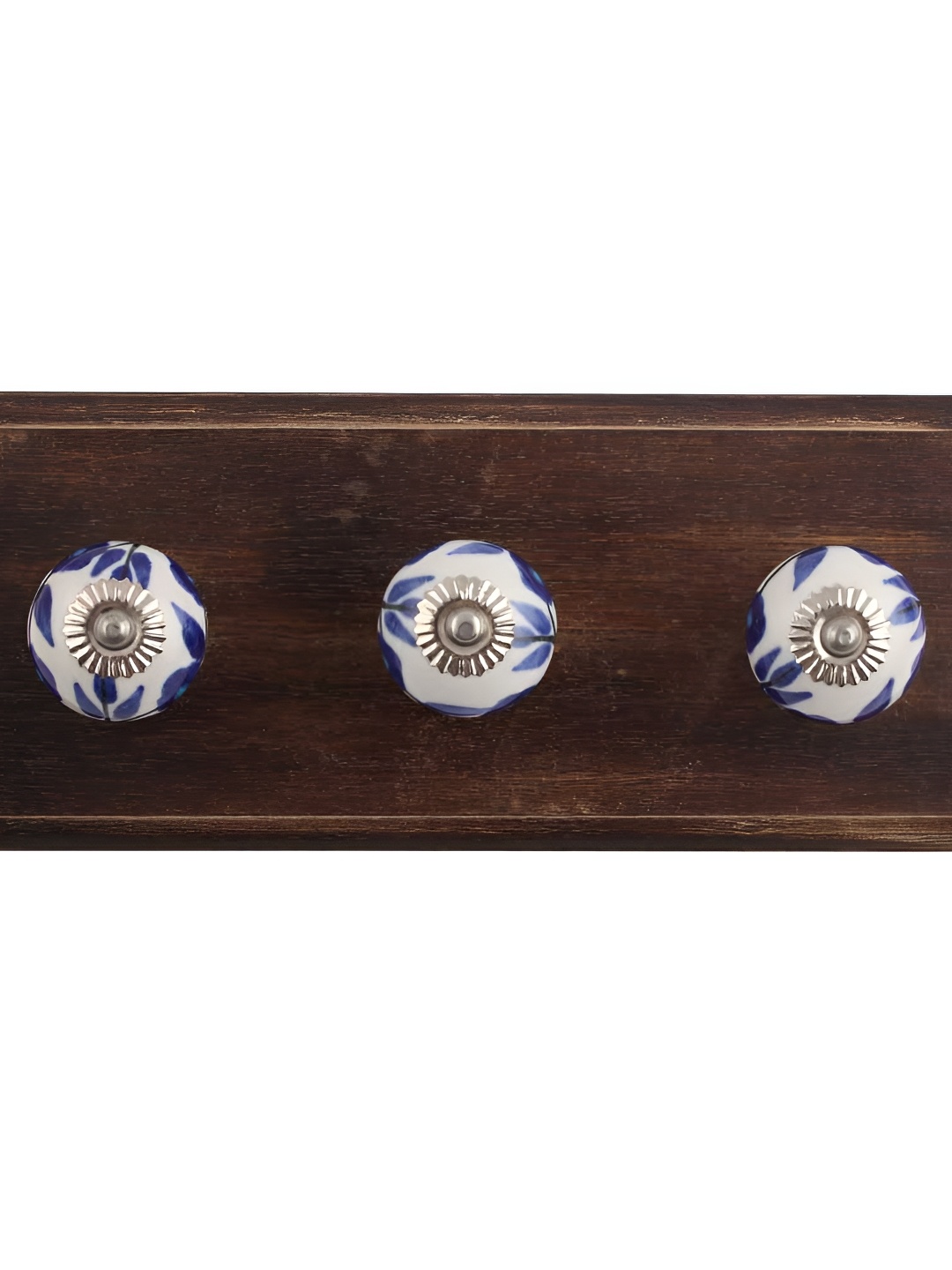 

Indianshelf Blue & Brown Geranium Printed Wall Key Holder