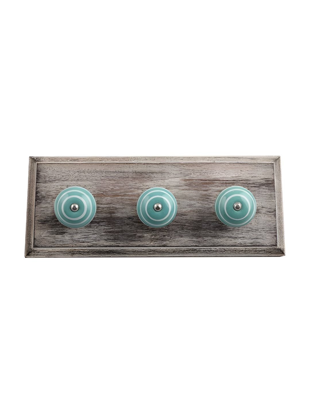 

Indianshelf Green & Brown Striped Wall Key Holder