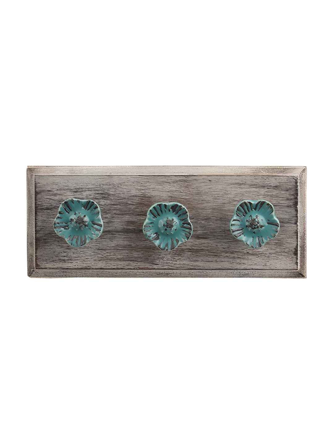 

Indianshelf Green & Brown Daffodils Etched Printed Wall Key Holder