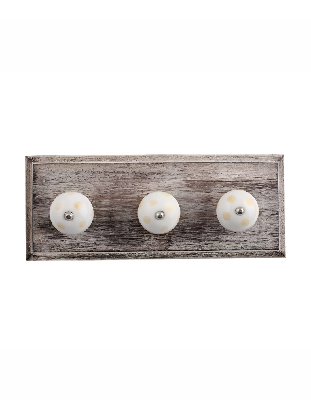 

Indianshelf White & Brown Dotted Wall Key Holder