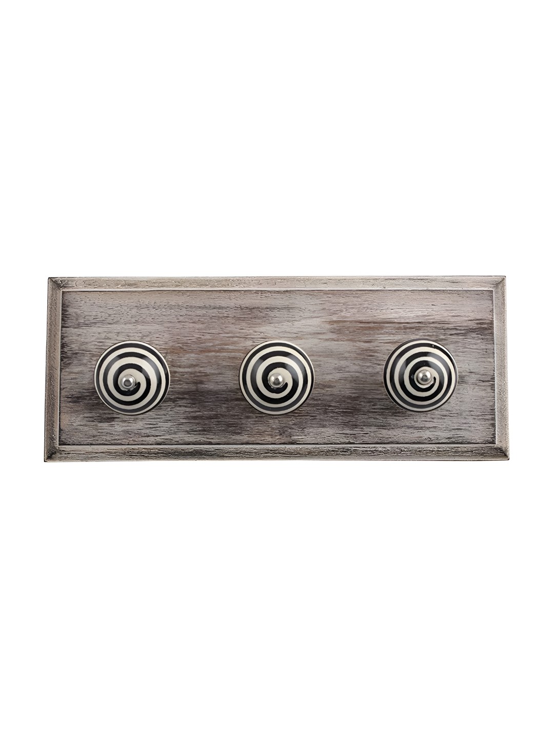 

Indianshelf Cream Coloured & Brown Striped Wall Key Holder