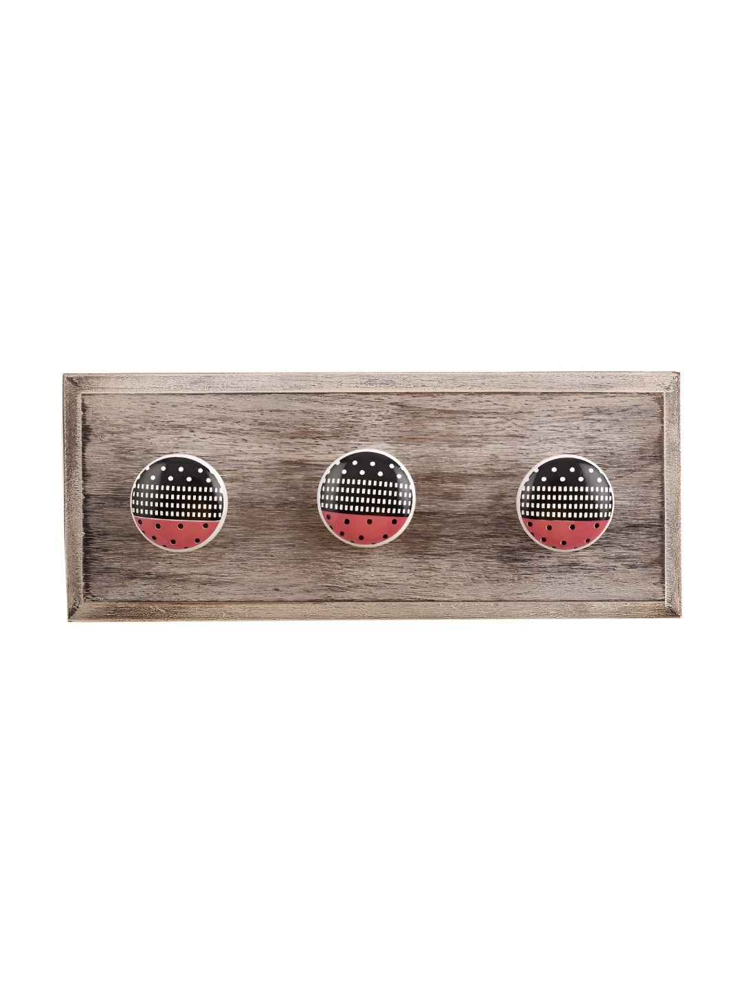 

Indianshelf Brown & Black Printed Melon Rectangle Shape Wooden Wall Hook