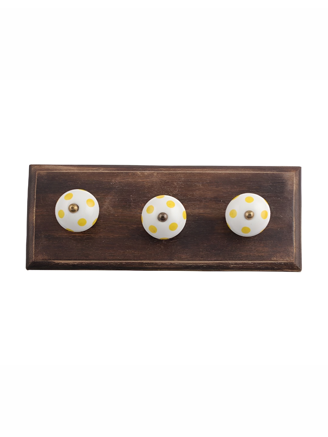 

Indianshelf White & Brown Dot Printed Wall Key Holder