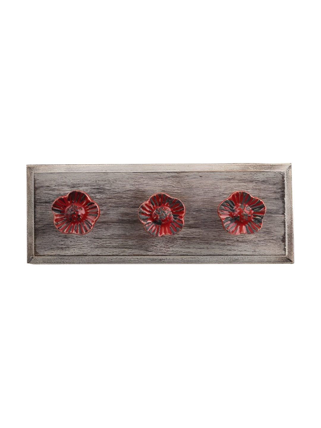 

Indianshelf Red & Brown Daffodils Etched Printed Wall Key Holder