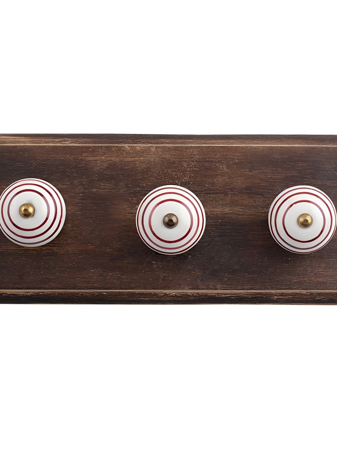 

Indianshelf White & Brown Striped Wall Key Holder