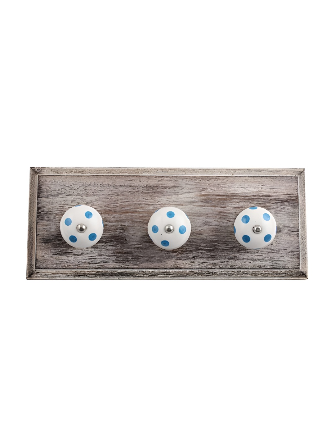 

Indianshelf White & Brown Dot Printed Wall Key Holder
