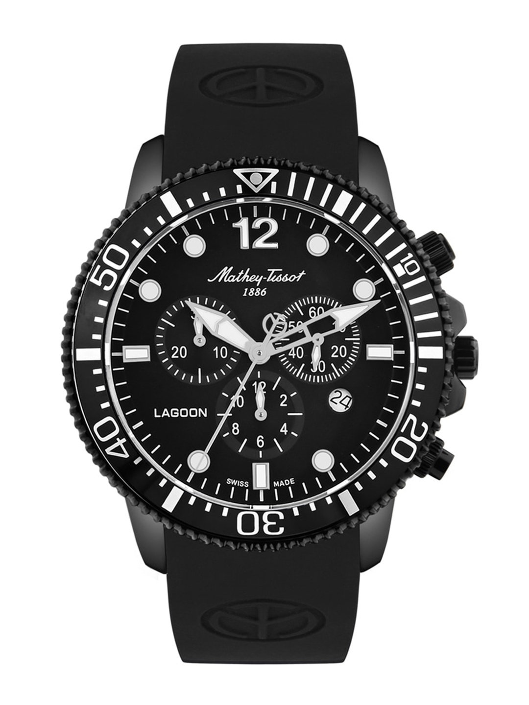 

Mathey-Tissot Men Swiss Made Lagoon Chronograph Watch H123CHLNN, Black