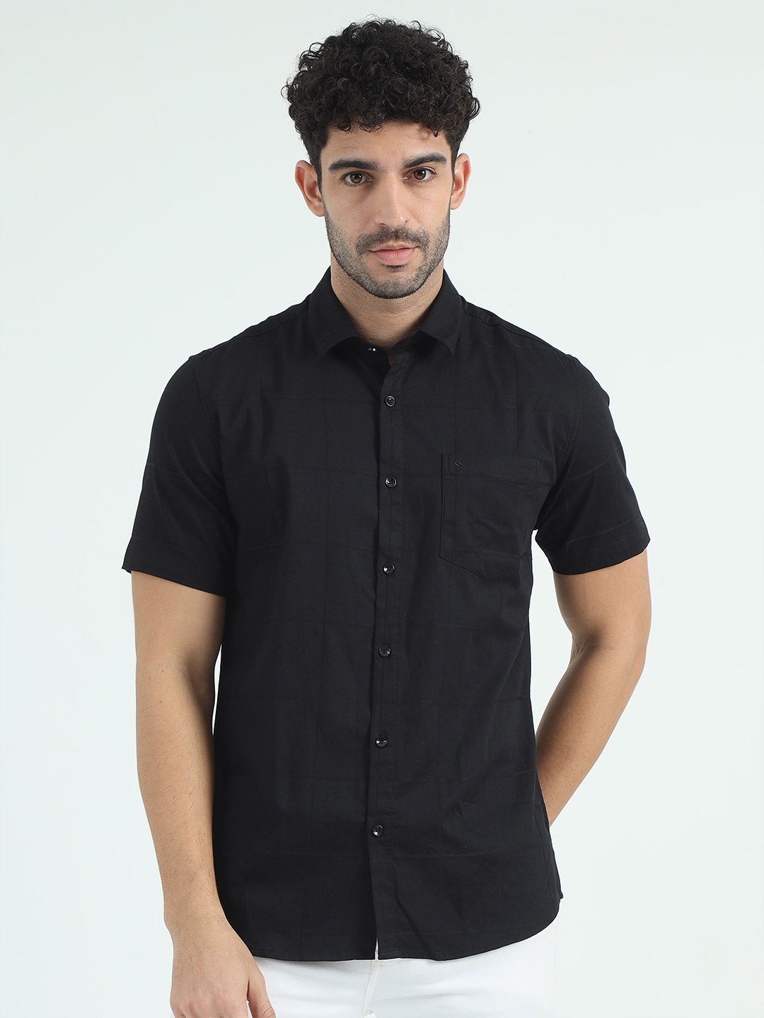 

Classic Polo Slim Fit Cotton Casual Shirt, Black