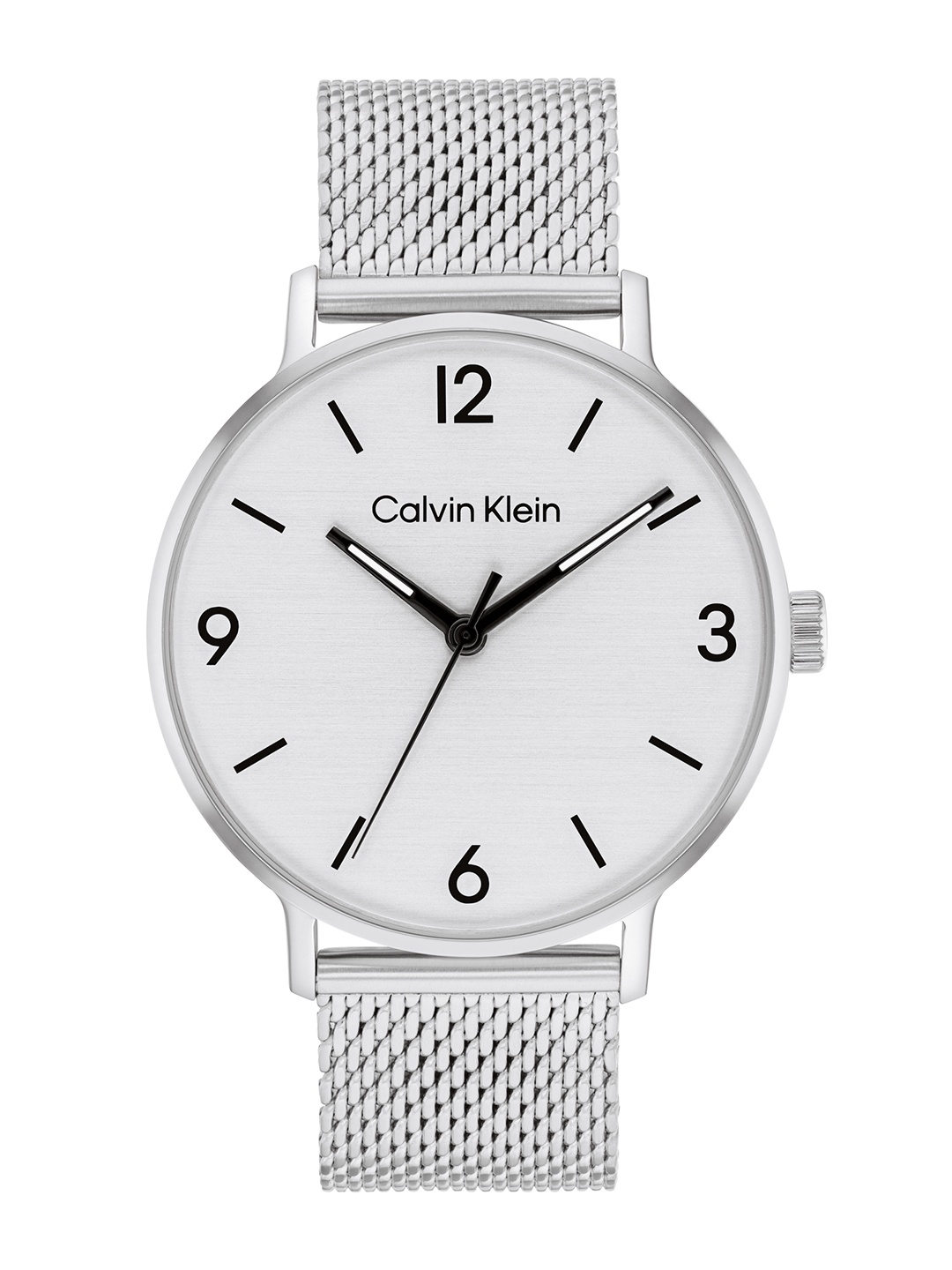 

Calvin Klein Men Braided Modern Analogue Watch 25200433-Silver