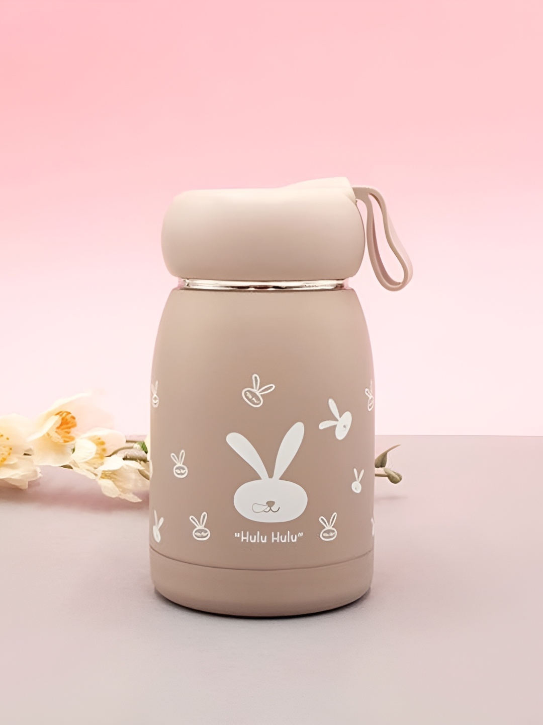 

WELOUR Brown Printed Glass Water Bottle 350ml
