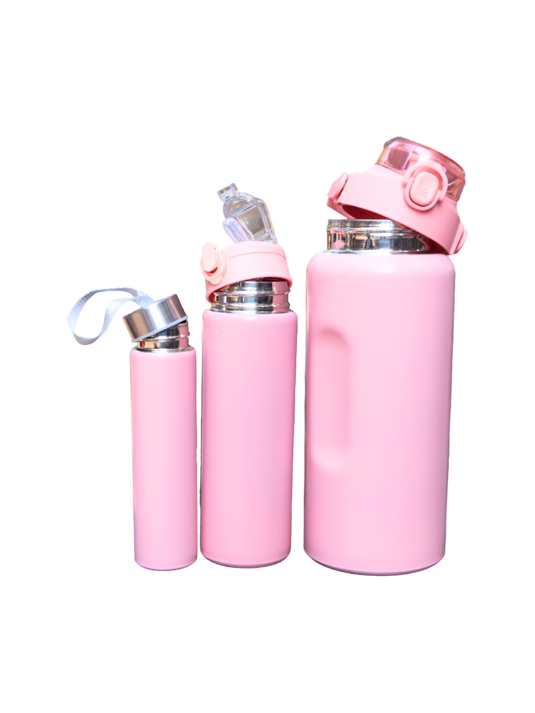 

WELOUR Pink 3 Pieces Stainless Steel Water Bottles