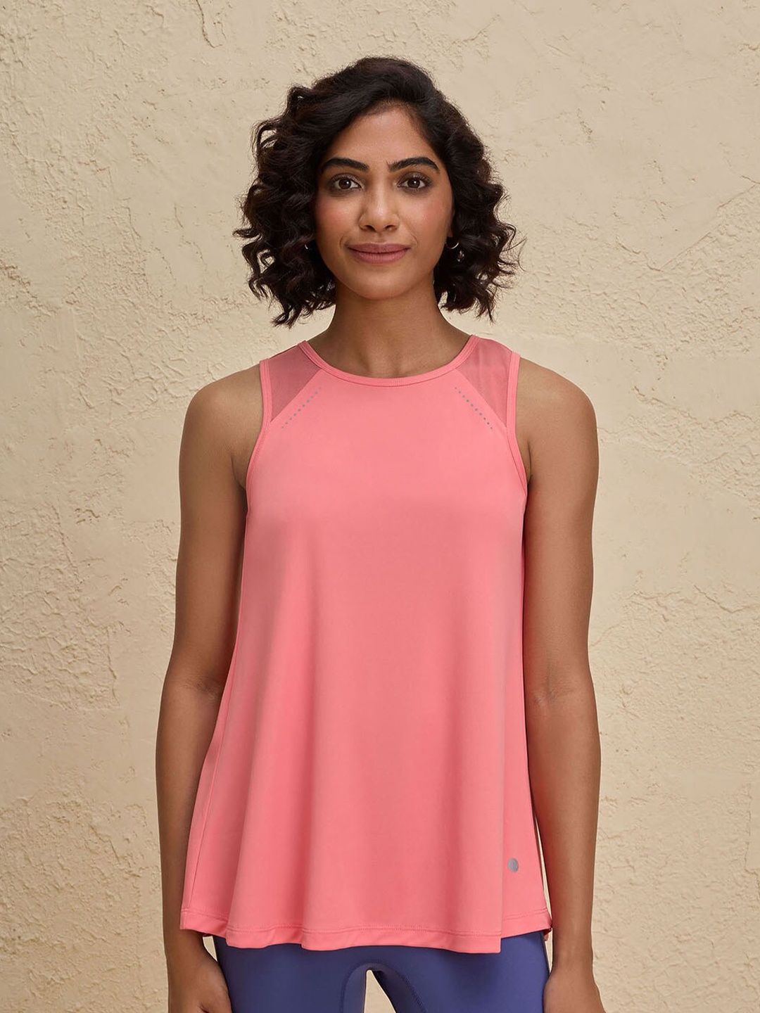 

Nykd By Nykaa Quick Dry Longline Workout Tank Top, Orange