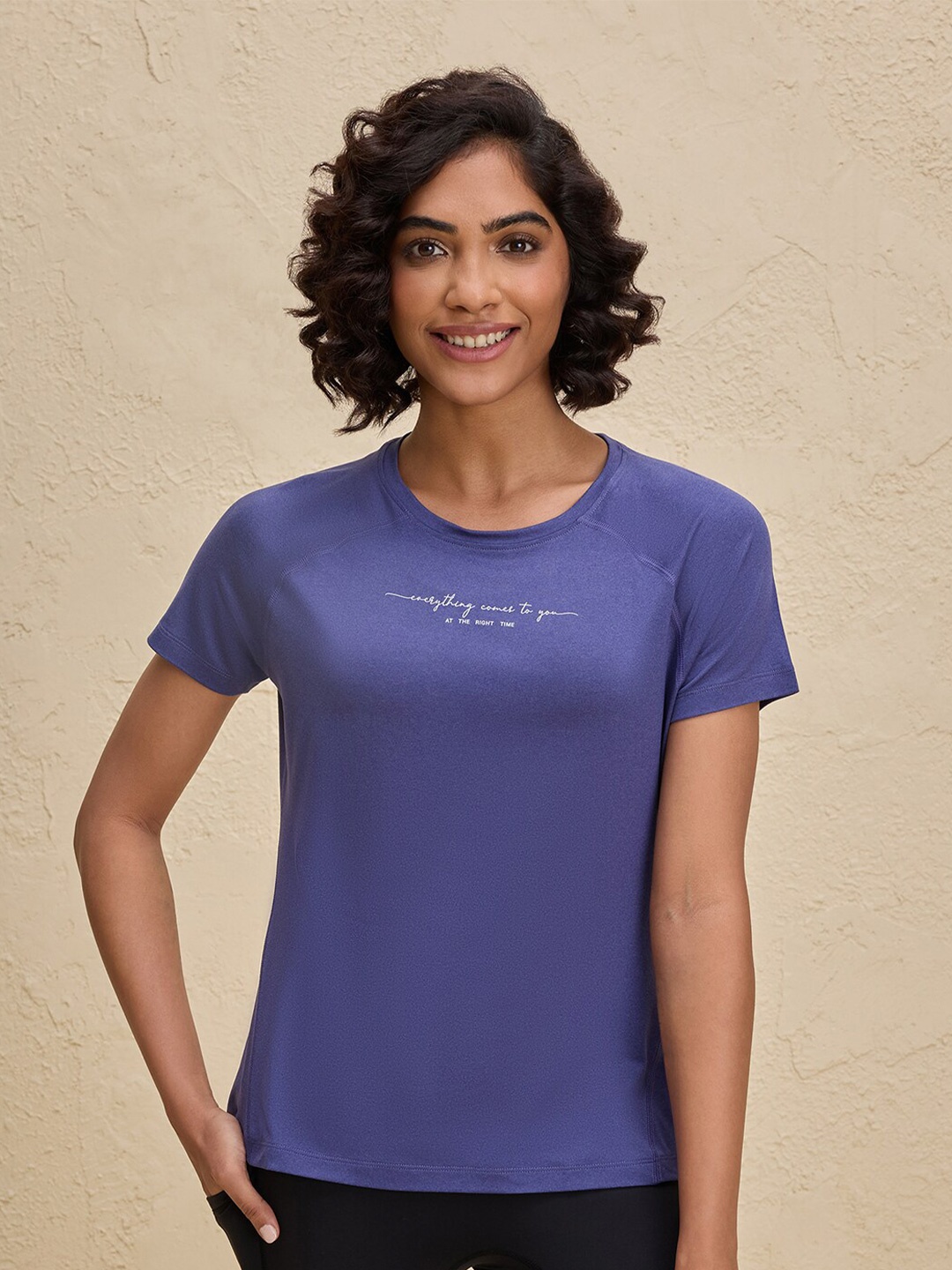 

Nykd By Nykaa Quick Dry UV Protection Slim Fit Tee, Blue