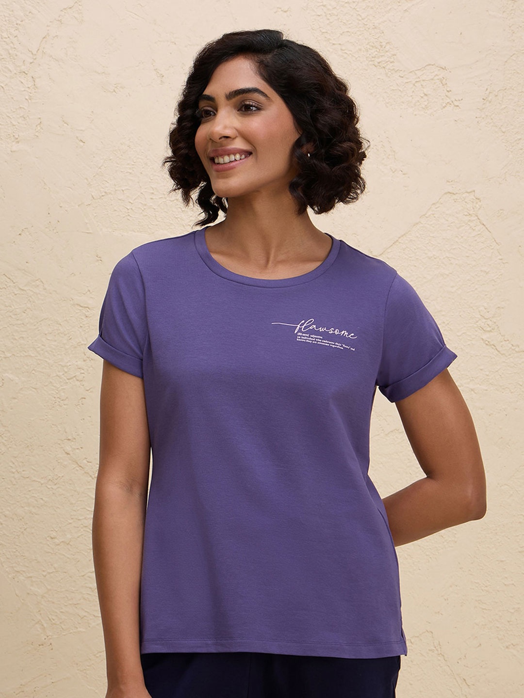 

Nykd By Nykaa Cotton Summer Essential 2 Degree All Day Cooling Tee, Blue