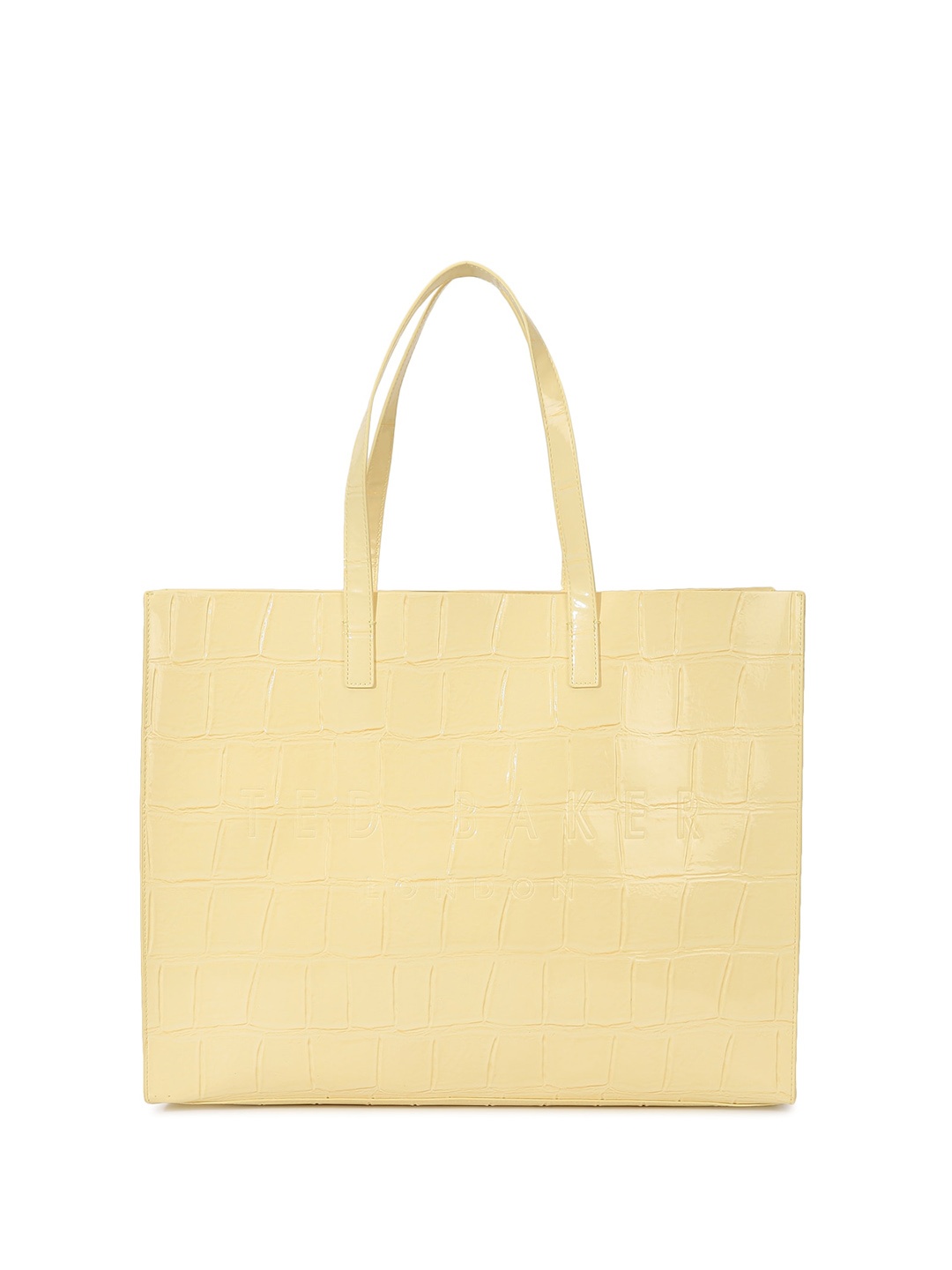 

Ted Baker Textured Leather Oversized Structured Tote Bag, Yellow