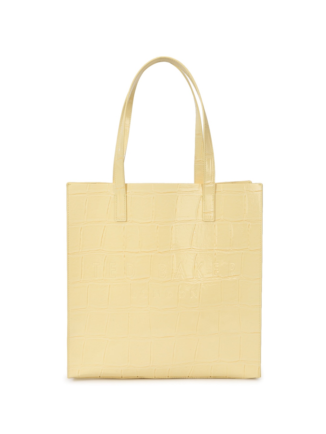 

Ted Baker Textured Structured Leather Tote Bag, Yellow