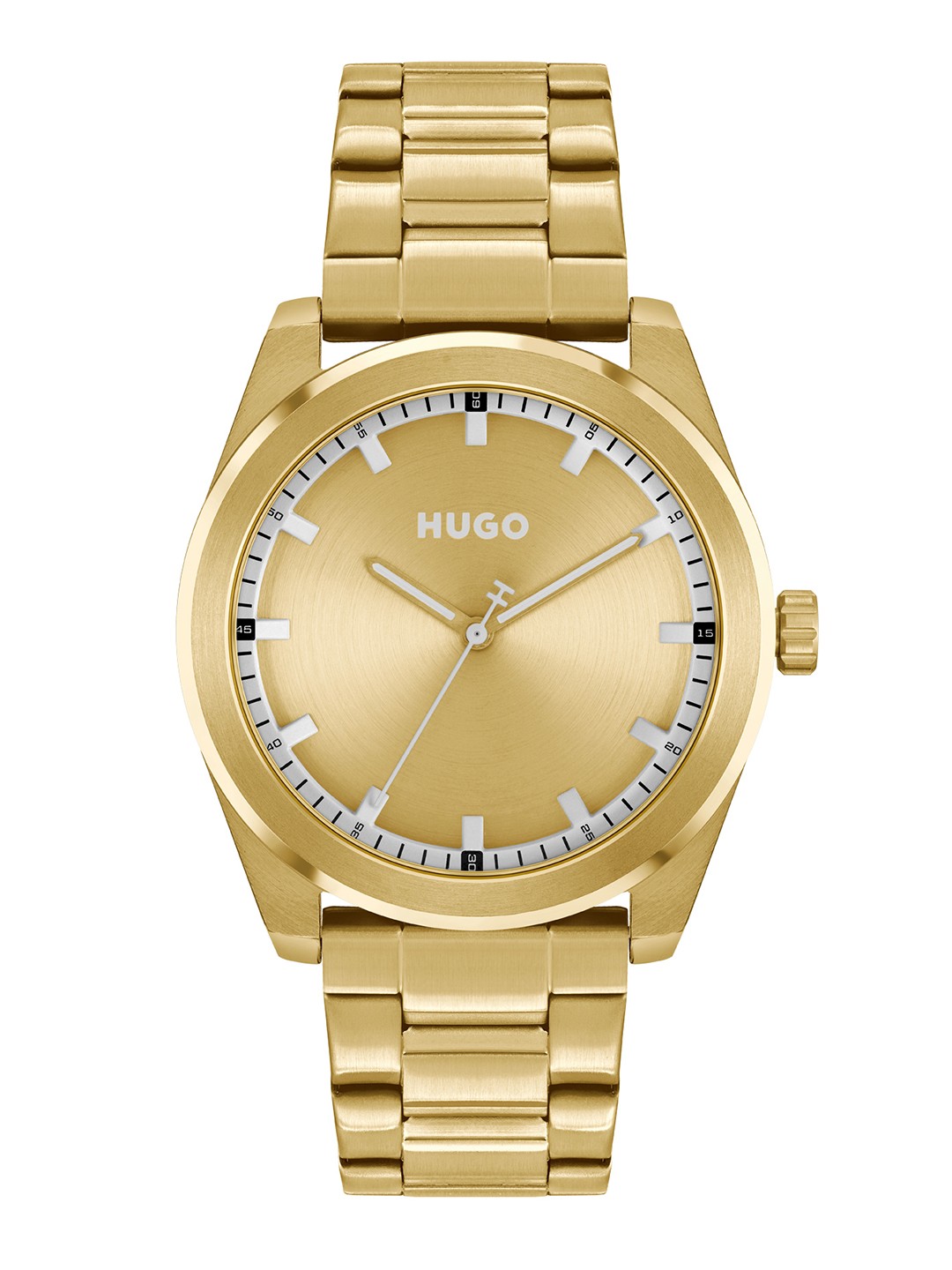 

HUGO Men Bright Bracelet Style Analogue Watch 1530354-Gold