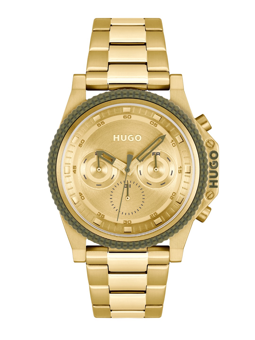 

HUGO Men Brave Bracelet Style Analogue Watch 1530349-Gold
