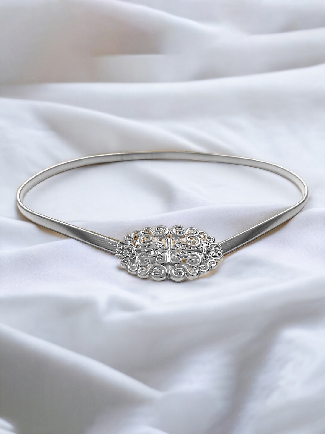 

REDHORNS Women Embellished Belt, Silver