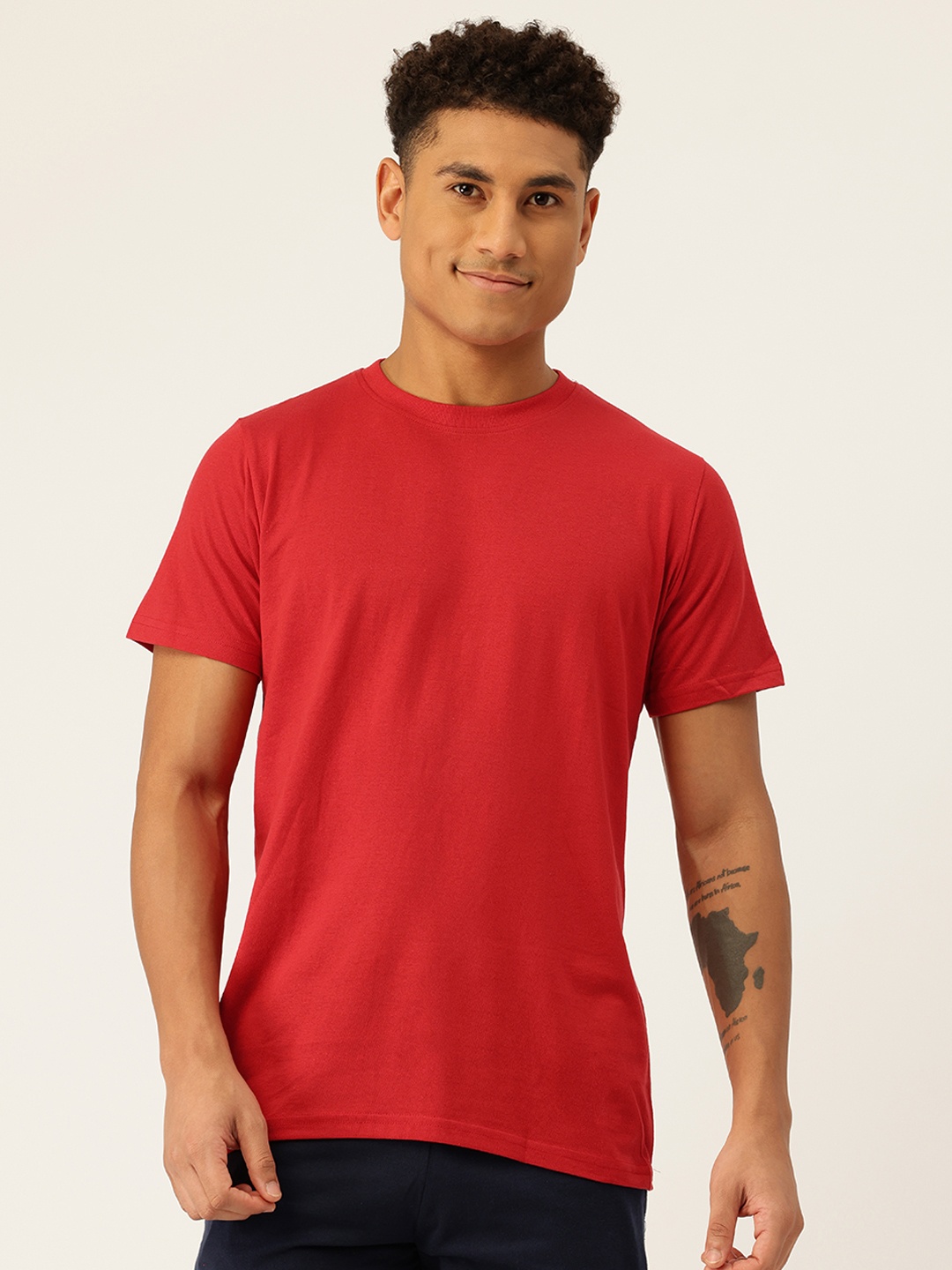 

Chromozome Round Neck Lounge T-shirt, Red