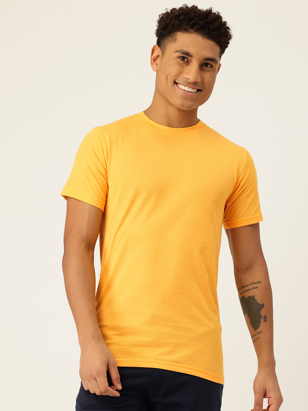 

Chromozome Pure Cotton Lounge T-shirt, Yellow